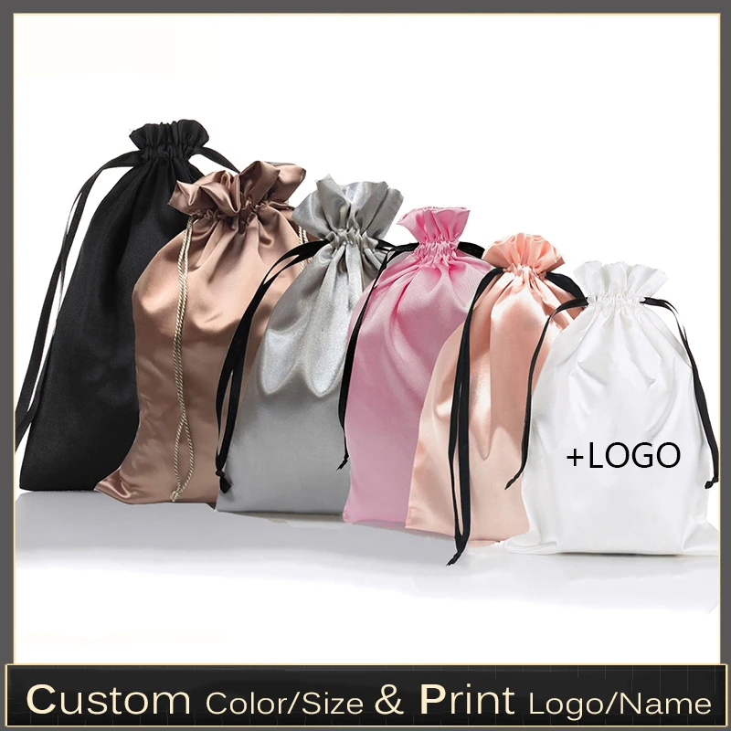 Luxury Bags From China - 10 шт. Индивидуальные атласные мешочки для