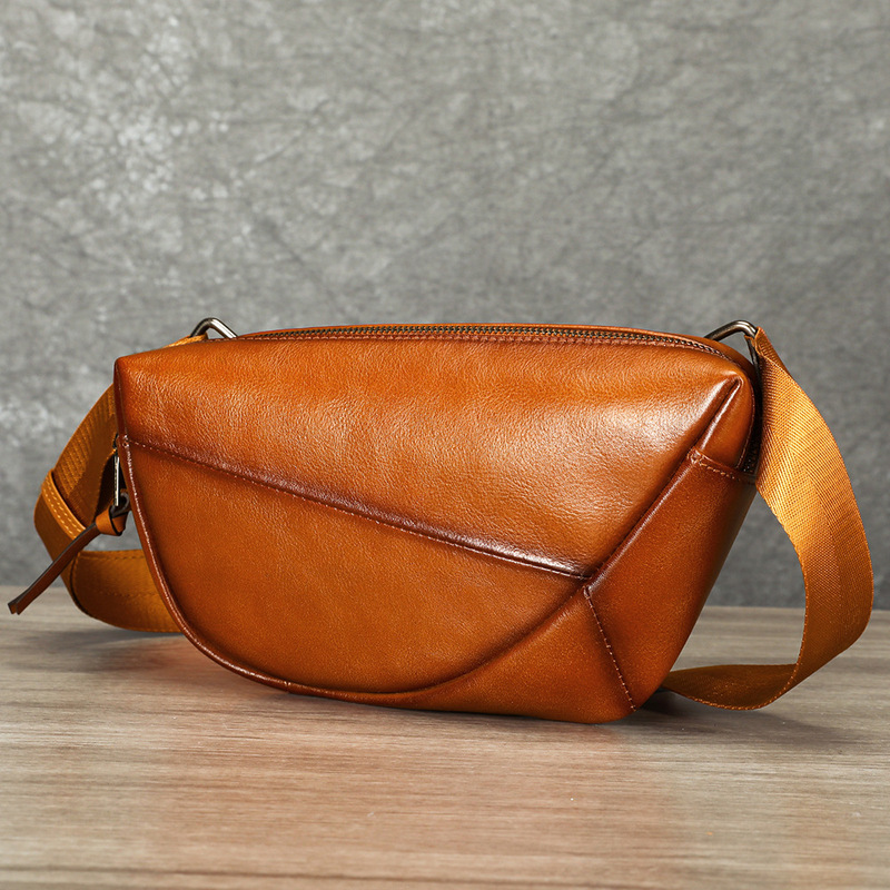 Saddle Bag Distressed - Винтажная мужская нагрудная сумка из натуральной